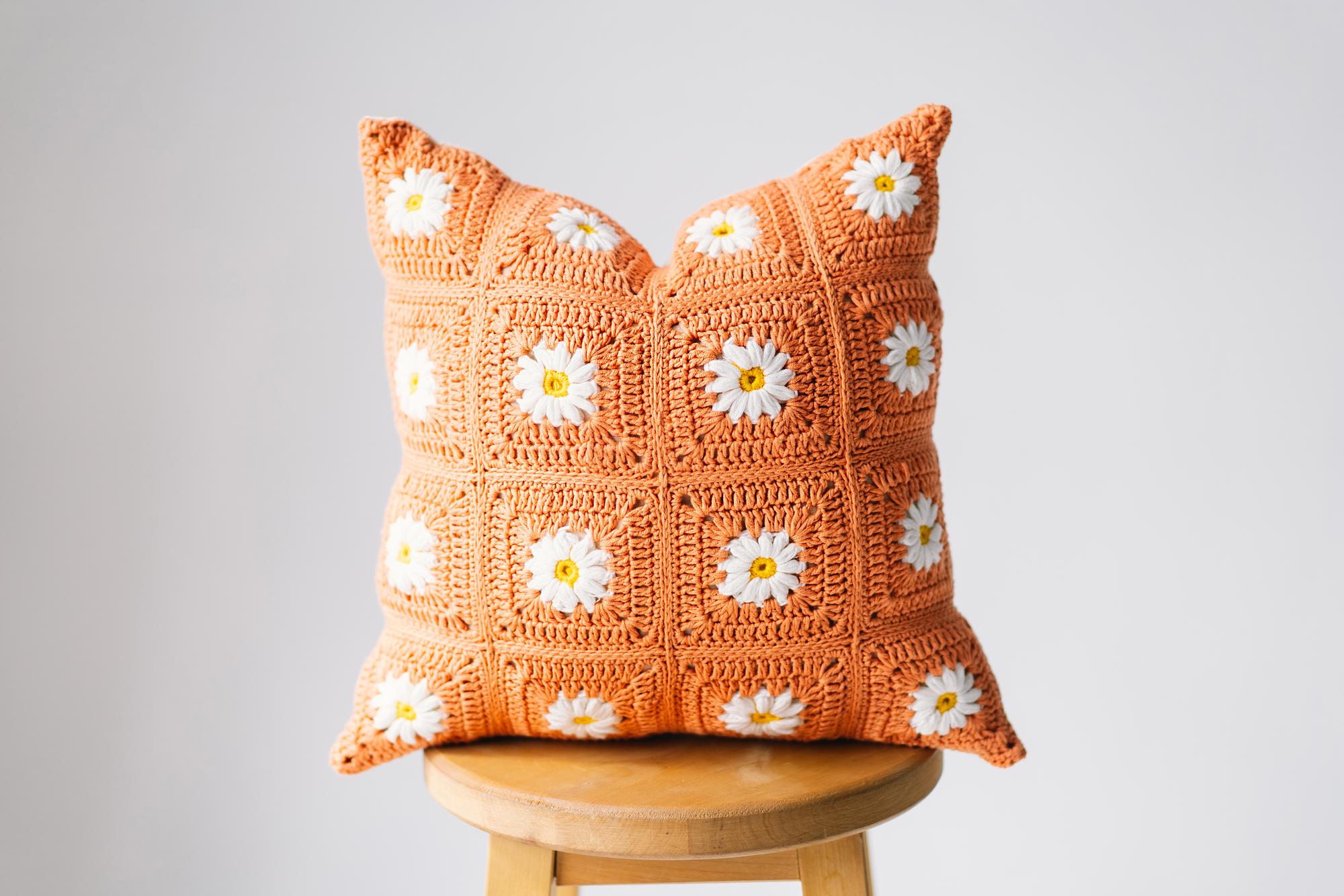 Interior cushion with hand embroidery